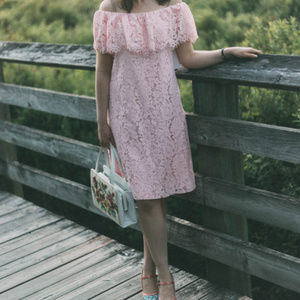 Imnyc Isaac Mizrahi Lace Off-The-Shoulder Dress